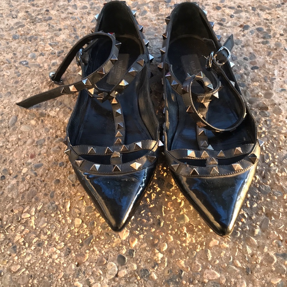 Valentino Garavani Rockstud noir ballet flat